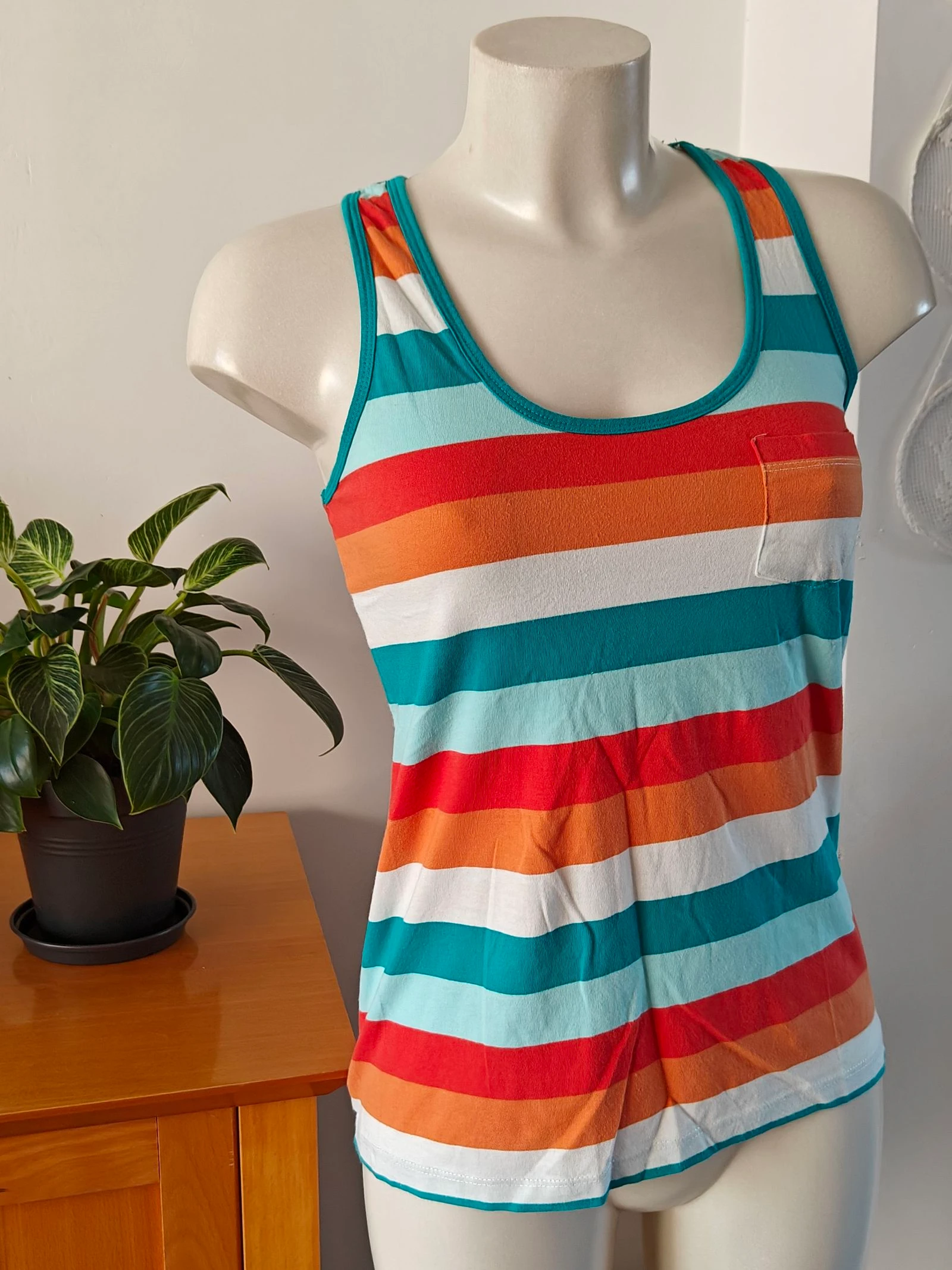 Gekleurde gestreepte tanktop Groggy by JBC